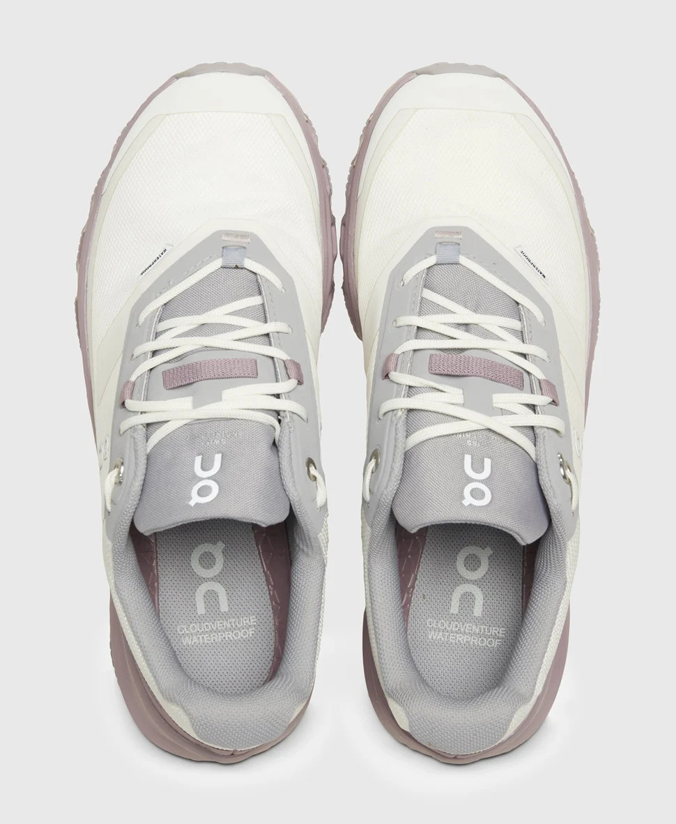 Кроссовки для трейлраннинга On Trail running shoes Cloudventure бело-серые — изображение 3