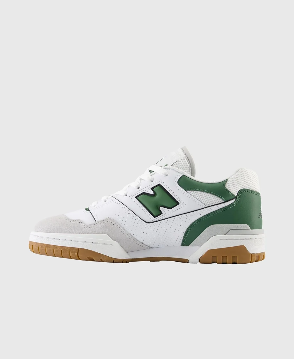 Кроссовки New Balance 550 Sneakers бело-зеленые — изображение 5