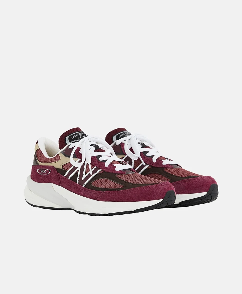 Кроссовки New Balance Made in 990 Sneakers бордовые