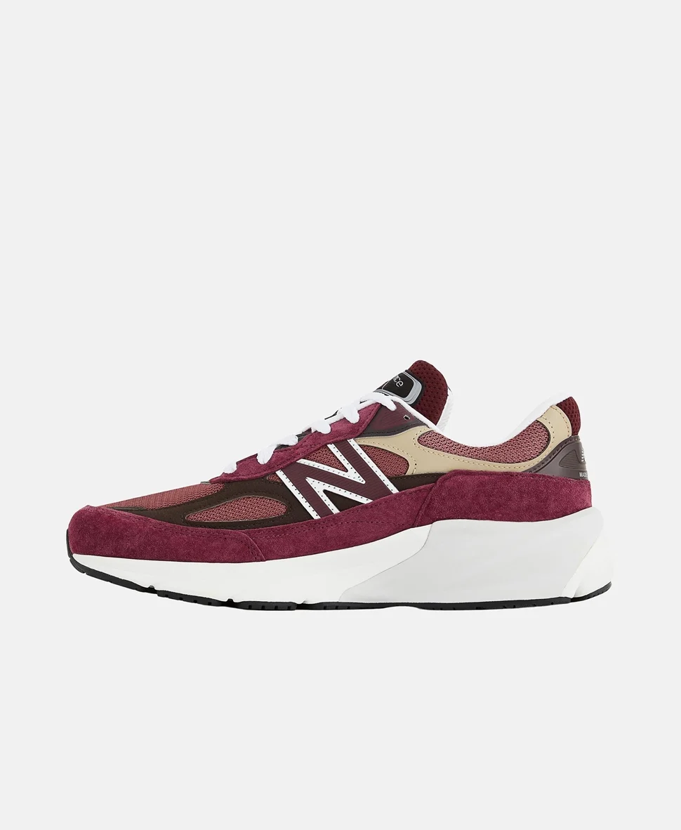 Кроссовки New Balance Made in 990 Sneakers бордовые — изображение 4