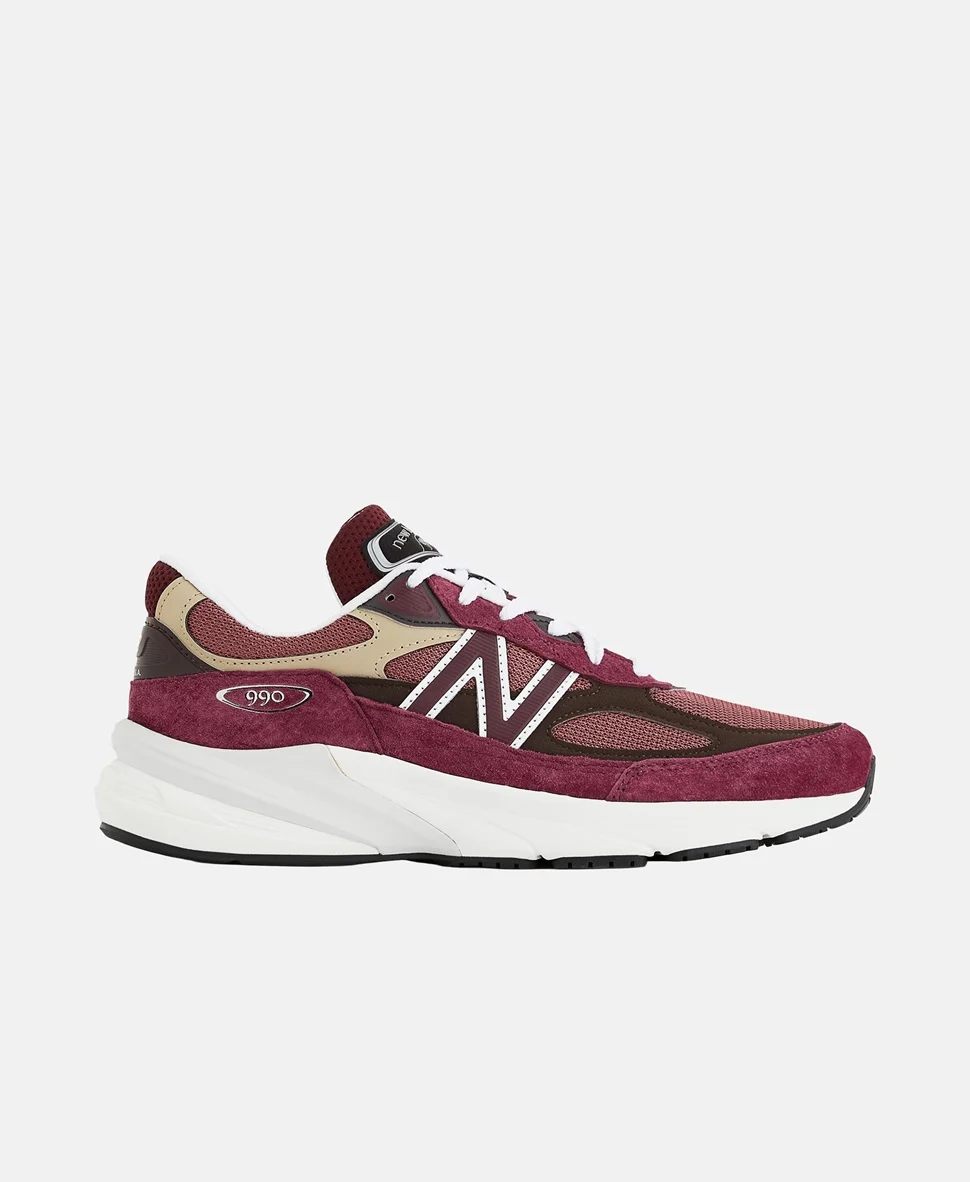 Кроссовки New Balance Made in 990 Sneakers бордовые — изображение 2