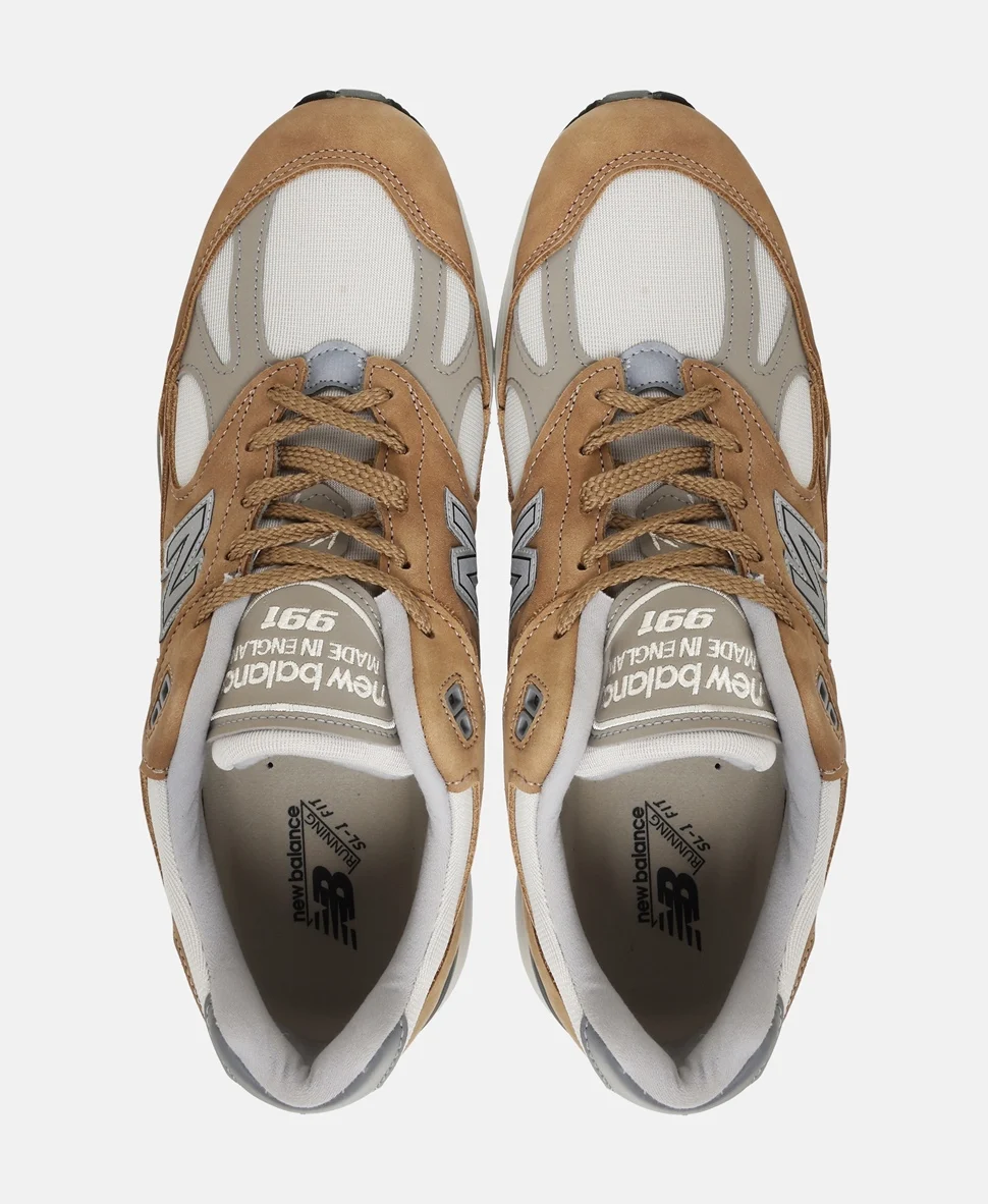 Кроссовки New Balance Made in 991v2 Sneakers коричневые — изображение 4