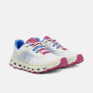 Кроссовки беговые On Trail running shoes Cloudvista серо-розовые