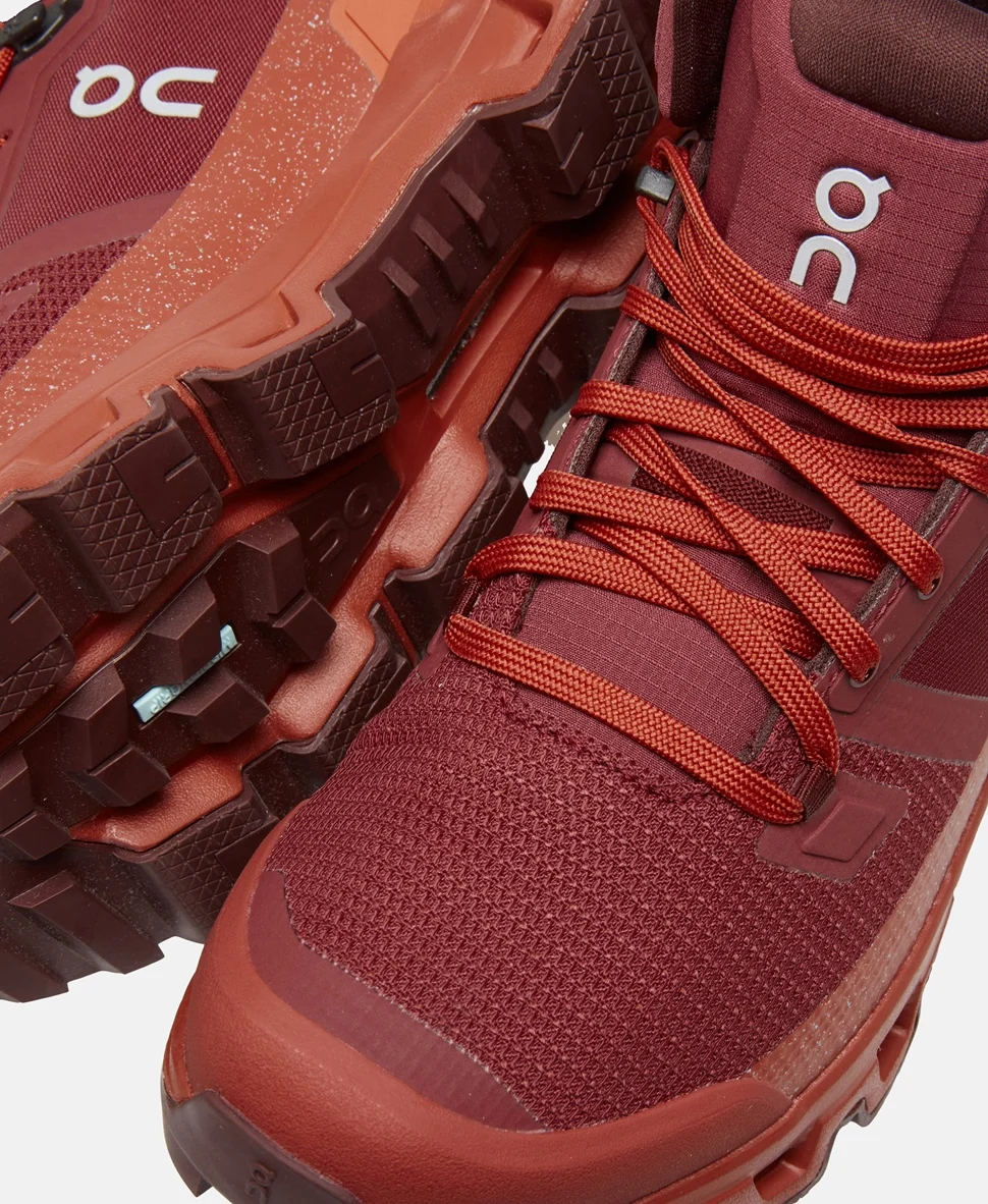 Походные ботинки On Hiking shoes Cloudrock 2 бордовые — изображение 5